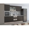 Bucatarie Alfa 240, Soldat, Cu vitrina, Wenge/Sonoma, blat termic alb