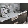 Bucatarie Alfa 240, Soldat, Cu vitrina, Wenge/Sonoma, blat termic alb