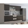 Bucatarie Alfa 240, Soldat, Cu vitrina, Wenge/Sonoma, Blat termic travertin