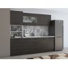 Bucatarie Alfa 240, Soldat, Cu vitrina, Wenge, Blat termic alb