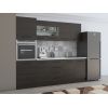 Bucatarie Alfa 240, Soldat, Cu vitrina, Wenge, Blat termic alb
