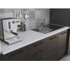 Bucatarie Alfa 240, Soldat, Cu vitrina, Wenge, Blat termic alb