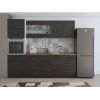 Bucatarie Alfa 240, Soldat, Cu vitrina, Wenge, Blat termic nuc