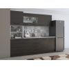 Bucatarie Alfa 240, Soldat, Cu vitrina, Wenge, Blat termic travertin