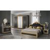 Dormitor Anette, 160x200 cm, 6a, negru/auriu