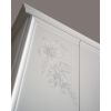 Dormitor Brigitte, alb, pat 160x200 cm, dulap cu 6 usi, comoda, 2 noptiere