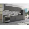 Bucatarie Alfa 320, gri, blat termic travertin, corp hota