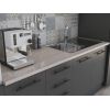 Bucatarie Alfa 240, Soldat, Cu vitrina, Gri, Blat termic travertin