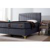Pat Melia cu saltea 140x200 , tapitat, culoare antracit