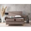 Pat Melia cu saltea 180x200 , tapitat, culoare cappucino