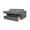 Canapea Cindy, 160x115 cm, extensibila cu 2 locuri, cu lada de depozitare, gri