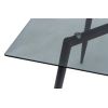 Set masa MBS-43 sticla, 150x80cm, cu 6 scaune tapitate bej