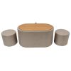 Set masa cafea cu 2 tabureti, MC-141, bej