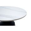 Masa cafea MC-147, 50x48.5 cm, alb/negru, piatra sinterizata