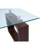 Masa cafea MC-148, sticla, 110x60x42 cm, culoare cires