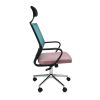 Scaun birou S-231, albastru/roz, mesh textil