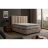 Pat Veloria, 160x200 cm, cappuccino, cu saltea si somiera metalica rabatabila, iluminare led