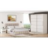Set dormitor Cozy cappuccino, dulap Sara 200 cm Alb