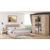Set dormitor Cozy cappuccino, dulap Radu 180 cm Sonoma, cu oglinda
