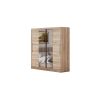 Set dormitor Cozy cappuccino, dulap Radu 180 cm Sonoma, cu oglinda