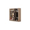 Set dormitor Cozy cappuccino, dulap Radu 180 cm Sonoma, cu oglinda