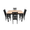Set masa MB-13 (Alba 1s) negru/stejar artizan, cu 4 scaune S-38 (ontika1) C90