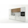 Bucatarie Sigma 320, alb cu riflaje sonoma, corp pentru cuptor incorporabil si soldat