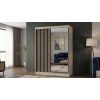 Dressing gabriel sonoma/negru cu lamele artisan, cu oglinda, 150x200x61 cm