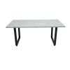 Masa cafea HT-156, 110x60 cm, alb, MDF
