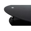 Masa cafea HT-176, 92x60 cm, negru, sticla securizata