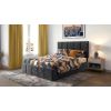 Pat Cozy cu saltea, 120x200 cm, gri inchis, suport saltea din PAL