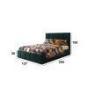 Pat Cozy, 120x200 cm, verde, suport saltea din PAL