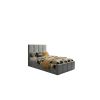 Pat Cozy cu saltea, 90x200 cm, gri deschis, suport saltea din PAL