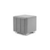 Noptiera tapitata Cozy 1d, 45x45x45 cm, gri deschis