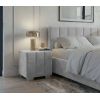 Noptiera tapitata Cozy 1d, 45x45x45 cm, gri deschis