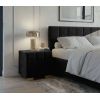 Noptiera tapitata Cozy 1d, 45x45x45 cm, negru