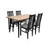 Set masa extensibila MB-13 (Oslo 5) negru/stejar artizan, cu 4 scaune S-38 (b14) op85
