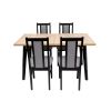 Set masa extensibila MB-13 (Oslo 5) negru/stejar artizan, cu 4 scaune S-38 (b14) op85