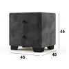 Noptiera tapitata Cozy 2s, 45x45x45 cm, gri inchis