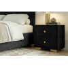 Noptiera tapitata Cozy 2s, 45x45x45 cm, negru