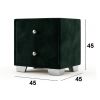 Noptiera tapitata Cozy 2s, 45x45x45 cm, verde