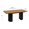 Masa extensibila 160-200 cm Premium, stejar/negru, MDF