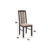 Set masa extensibila jork 160-200 cm, lemn masiv nuc, cu 8 scaune tapitate stofa maro, s-37 O2