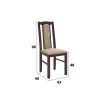 Set masa extensibila jork 160-200 cm, lemn masiv nuc, cu 6 scaune tapitate stofa maro, s-37 O2
