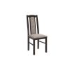 Set masa extensibila jork 160-200 cm, lemn masiv nuc, cu 6 scaune tapitate stofa maro, s-37 W2