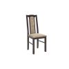 Set masa extensibila jork 160-200 cm, lemn masiv wenge, cu 8 scaune tapitate stofa maro, s-37 b7 W2