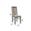 Set masa extensibila jork 160-200 cm, lemn masiv wenge, cu 8 scaune tapitate stofa maro, s-37 b7 W2