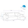 Coltar extensibil Piano L, gri