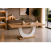 Masa extensibila 160-200 cm Ecuador, stejar/alb lucios, MDF vopsit