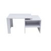 Masa cafea HT-196, 100x60x42 cm, alb, MDF